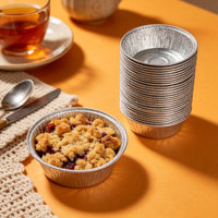 Moule à tartelettes jetable en aluminium de qualité alimentaire, mini-plat à cupcakes, pour diverses pâtisseries, mini-tartes à la crème, mini-tartes individuelles