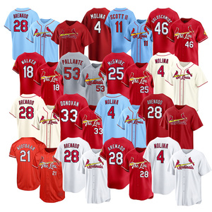 Venta al por mayor de camisetas de béisbol 2026 nuevas y económicas, con costuras de alta calidad, del equipo estadounidense St. Louis, personalizadas para todos los jugadores: 4 Molina, 28 Arenado - Product Image 1