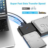Adaptador de Disco Duro FIDECO USB 3.0 a IDE SATA de 2.5 y 3.5 Pulgadas, Cable Adaptador Convertidor de IDE SATA a USB 3.0