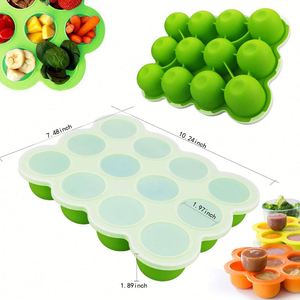 Bandeja de silicona multifunción con forma de corazón y arco de nieve, sin BPA, con tapa de fácil agarre, para alimentos de bebé, accesorios especiales para bolsas. - Product Image 2