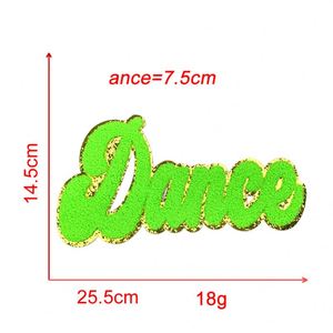 New Hot Colorful Big Size <b>Iron</b> on Chenille Embroidered Glitter Dance Cheer Patch for T-shirt Hoodies - Product Image 4
