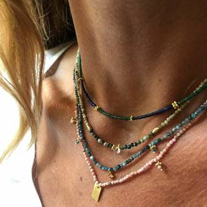 <span class=keywords><strong>Collana</strong></span> Bohémien di Alta Qualità Antiossidante con Perle di Pietra Naturale Amazonite per Donne, Girocollo con Distanziatori - Product Image 6