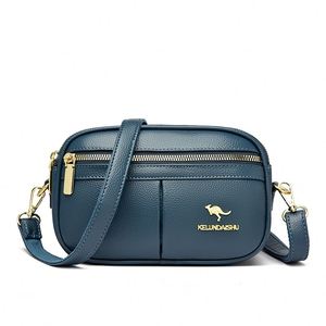 2026 New Style Fashion Women's Messenger Bag Durable PU <b>Leather</b> Zipper <b>Rivet</b> Detail. Cross-Body Adjustable Strap for Daily Use. - Product Image 5