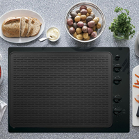 Couvercle supérieur en silicone pour cuisinière électrique Protecteur de table de cuisson en verre et tapis de séchage de vaisselle