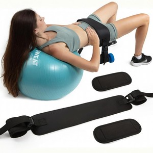 Glute Bridge Belt <b>Weighted</b> Exercise Belt For Leg <b>Training</b> Fitness Equipment One Size Black Nylon Portable - Product Image 1