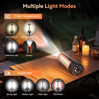 Lampe de Travail LED Solaire Télescopique, Projecteur de Camping avec Support Pliable et Tige Extensible pour la Chasse, le Camping, la Randonnée et la Réparation