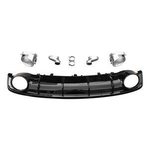 Diffuseur de pare-chocs arrière de style <span class=keywords><strong>RS7</strong></span> <span class=keywords><strong>noir</strong></span> brillant avec embout d'échappement pour Audi A7 S7 C7.5 2016 2017 2018 - Product Image 1