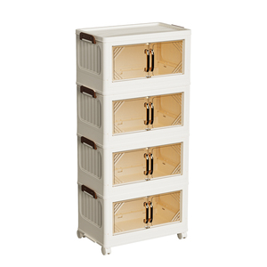 8093-4 tùy chỉnh 4 Lớp Gấp bé Đồ chơi lưu trữ tủ với bánh xe - Product Image 1