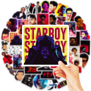 50 Pegatinas de Vinilo de <span class=keywords><strong>The</strong></span> Weeknd <span class=keywords><strong>Starboy</strong></span> para Fans, para Álbumes de Recortes, Teléfonos y Laptops, Pegatinas de Música Pop - Product Image 6