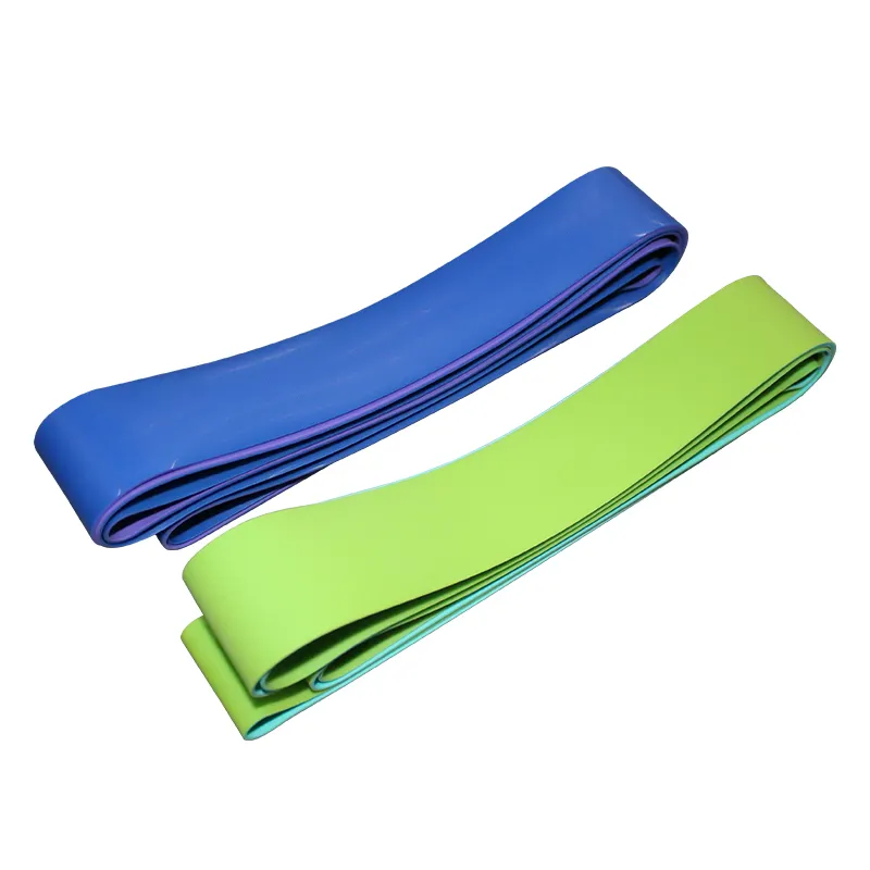 Fabrieksbron Dubbelzijdige Kleur Latex Oefenband Fitness Elastische Band 228Cm Lengte Extra Lange Latex Stretchband