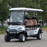 Fournisseur chinois vendant des voiturettes de golf électriques à 4 roues avec freins à disque, voiturettes de golf électriques 4 places, pneus tout-terrain de 10 pouces, batterie 48V