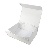 Boîte à chaussures en carton rigide de luxe sur mesure avec fermeture magnétique et laminage mat