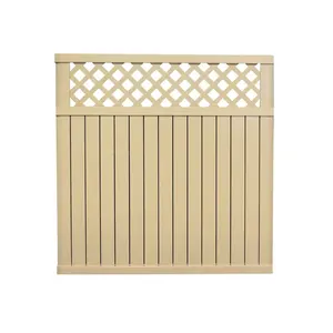 Wooden Wood Plastic Composite Panels Plastic Fence PVC Lattice