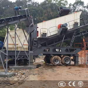 Station de concassage mobile 100t/h sur remorque pour carrière, concasseur à percussion pour roche, béton et pierre - Prix usine - Product Image 4