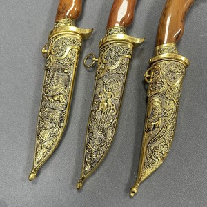 Khốc liệt động vật trang trí thanh kiếm ngắn khá Scimitar gỗ xử lý mạ vàng vỏ bọc khắc khắc lưỡi Nghi Lễ thanh kiếm - Product Image 3