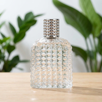 Flacons de parfum et cosmétiques de luxe écologiques de 30 ml, 50 ml, 100 ml, avec bouchon en aluminium, vaporisateur fin, verre vide scellé, couleur personnalisée