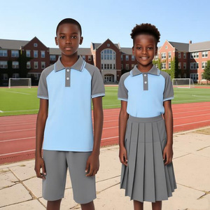 Personnalisation transfrontalière d'uniformes scolaires pour enfants, <span class=keywords><strong>uniforme</strong></span> <span class=keywords><strong>scolaire</strong></span> unisexe en coton - Product Image 3