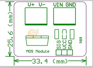 0-24V Top <span class=keywords><strong>Mosfet</strong></span> Button IRF520 MOS Driver Module Pour <span class=keywords><strong>Arduino</strong></span> MCU ARM Raspberry pi - Product Image 6