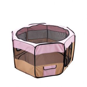 Factory Supply Foldable Pet Dog Cat Playpen Breathable Anti Scratch Mesh Oxford Cloth Soft Side Pet Playpen - Product Image 4