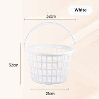Panier à linge en plastique durable avec trous de ventilation et poignées de transport
