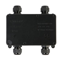 Boîte de jonction électrique miniature en plastique à 3 voies, IP66, étanche pour extérieur