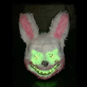 Nouveauté Halloween <span class=keywords><strong>lapin</strong></span> sanglant <span class=keywords><strong>horreur</strong></span> déguisement accessoires LED rougeoyante <span class=keywords><strong>masque</strong></span> de <span class=keywords><strong>lapin</strong></span> - Product Image 4