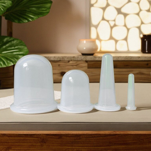 Ventouses de massage en silicone anti-cellulite pour le visage et le corps, ensemble de ventouses faciales à aspiration sous vide - Product Image 1