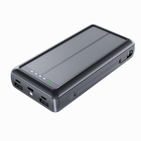 15W Güneş Enerjili Powerbank Çoklu USB Girişleri 20000mah Dış Mekan LED'li Batarya İstasyonu Hızlı Şarjlı Powerbank İstasyonu