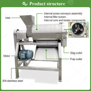 Machine à dépulper électrique pour mangues et fruits de la passion, avec fonctions de dénoyautage et de préparation de la pulpe - Product Image 3