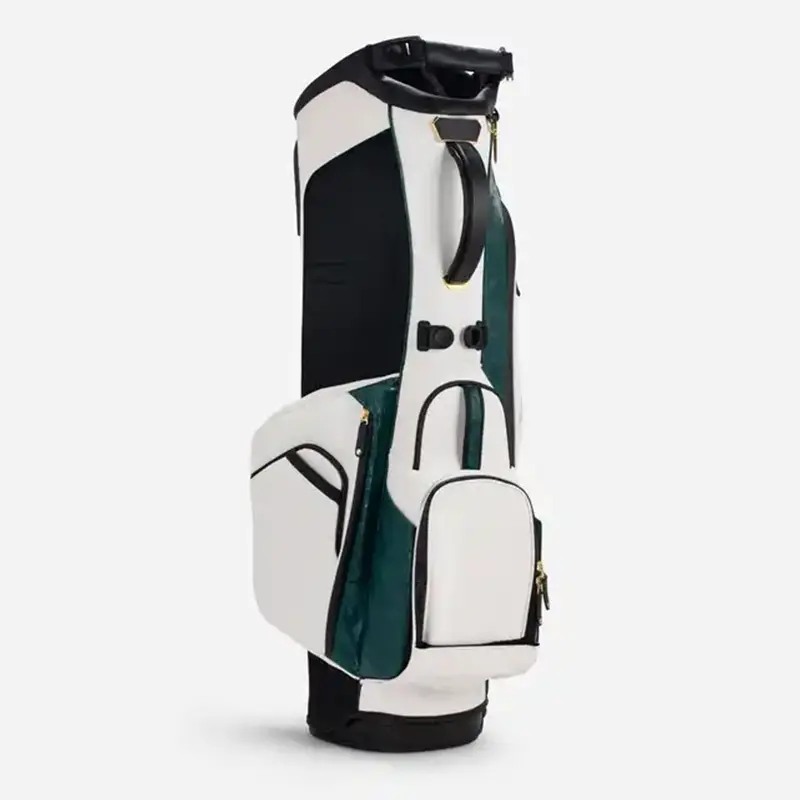 Tas golf kulit Matte OEM tas Golf berdiri Golf logo kustom tas bordir golf untuk pria dan wanita