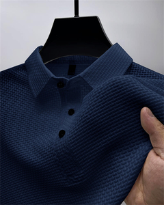 T-shirt a Maniche Corte in Rete di Seta Ghiaccio di Alta Qualità, Camicia Estiva da Uomo, Nuova <span class=keywords><strong>Polo</strong></span> Tinta Unita - Product Image 6