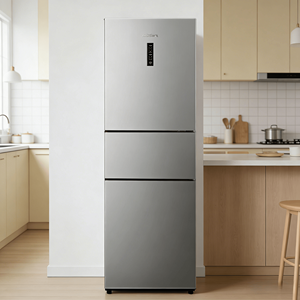 Refrigerador de <span class=keywords><strong>3</strong></span> Puertas Frestec de 210L, Refrigerador sin Escarcha con Enfriamiento por Aire, 220V, Ahorro de Energía, Bajo Nivel de Ruido, Electrodoméstico para Cocina - Product Image 1