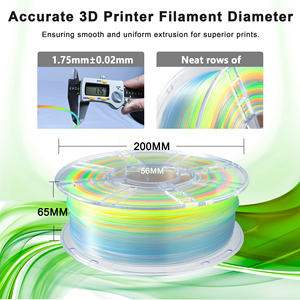 Filamento PLA Transparente Multicolor IBOSS, Degradado Transparente Rojo Azul Verde 1.75mm, Filamento para Impresión 3D - Product Image 3