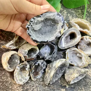 Wholesale Polished Cornucopie Healing Crystal Cluster Agate Geode Druzy For Healing Gift