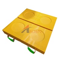 Tampon de support de pied de grue Uhmwpe robuste de 25 tonnes Plaque de support de grue 500x500 Tampon de support de grue Uhmwpe