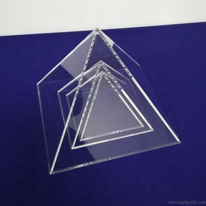 Sang Trọng Rõ Ràng Kim Tự Tháp Hình Dạng Acrylic Đồng Hồ Đeo Tay Chủ Perspex Đồ Trang Sức Đứng Vòng Cổ Lưu Trữ Hộp Hiển Thị Giá - Product Image 5