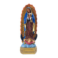 Heißer Verkauf Mexiko Jungfrau Statue Ornamente religiöse Innen Tisch dekoration Geschenke Harz Handwerk