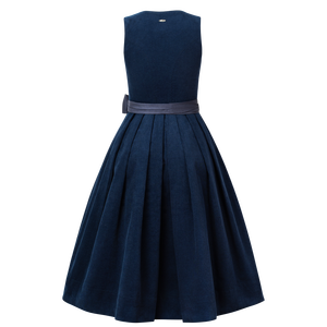 Dirndl bleu pétrole avec corsage en velours côtelé et tablier en lin Nellie Nouveau depuis 25 ans OEM/ODM - Product Image 2