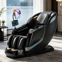 Fauteuil de massage intelligent C75 de luxe 4D à gravité zéro, pliable et portable, avec fonction de chauffage des pieds et airbag, pour la maison