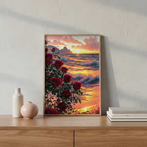 Dipinto Digitale Fai-da-Te con Rose, Tela Dipinta a Mano Oversize <span class=keywords><strong>41</strong></span>+, Moderno Dipinto Floreale Semplice Fatto a Mano per Soggiorno - Product Image 4