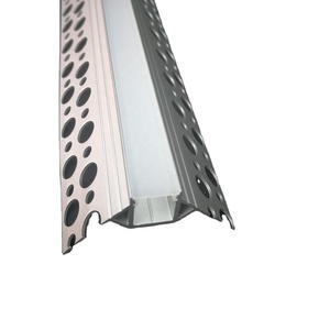 Profilé d'angle LED pour bandes lumineuses, profilés LED sans bordure, profilé en aluminium anodisé argent - Product Image 1