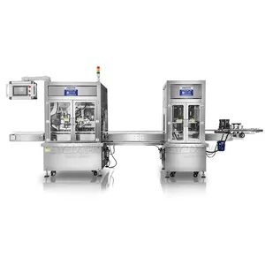 CYJX Automatic 2 Heads Lotion Filler Automatic Cream Bottle Jar Washing Cleaning Filling Capping Machine