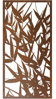 Corten-VALLA DE ACERO para jardín, planta de corte láser decorativa para exteriores