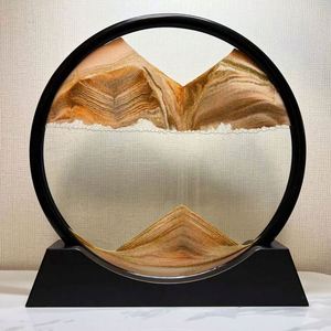 Creative Quicksand Painting Decompression Art <b>Home</b> Living Room Office Ornaments Desktop Decoration Light Luxury Hourglass - Product Image 3