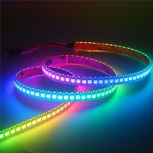 شرائط إضاءة WS2812 144 <span class=keywords><strong>LED</strong></span> 5 فولت 5050 <span class=keywords><strong>RGB</strong></span> مع IC، شرائط <span class=keywords><strong>LED</strong></span> ذكية WS2812b بكسل رقمية قابلة للعنونة فردياً - Product Image 1