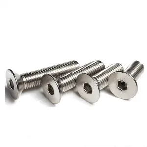 In acciaio inox SS304 SS316 DIN7991 a testa svasata esagono incassato a testa piatta bullone A2 70 A4 80