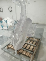 Sculpture de dragon chinois en résine transparente, décoration intérieure pour salon, statue de dragon en acrylique transparent, art oriental, décoration de la maison