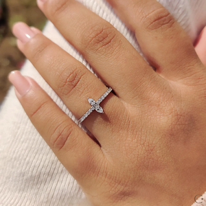 Bague en diamant de laboratoire exquis plaqué or 14 carats certifiée IGI – Élégance moderne, matériaux durables, allure luxueuse, raffinée - Product Image 4