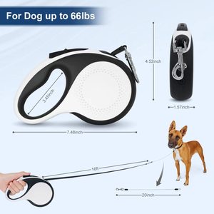 Correa Retráctil para Perros Elecpet, Resistente, con Linterna LED Recargable, para Perros Pequeños y Medianos, con Bloqueo de un Botón, 5 Metros - Product Image 6