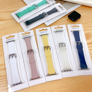 Correas de reloj de goma TPU 40mm 44mm correa de reloj de silicona colorida con funda protectora de PC para <span class=keywords><strong>iWatch</strong></span> Series 6 5 4 <span class=keywords><strong>SE</strong></span> - Product Image 3